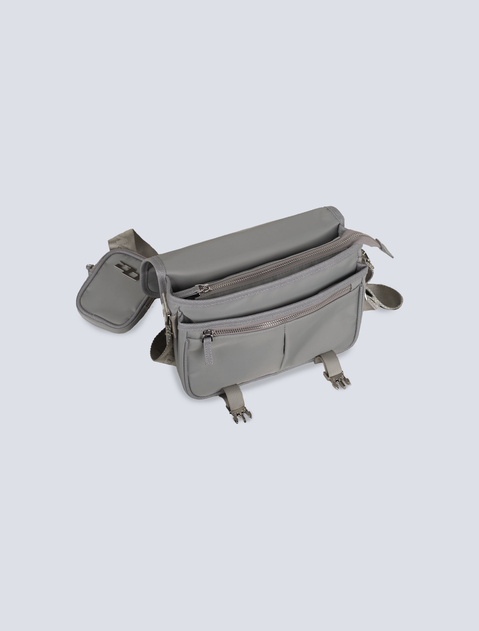 grijze messenger bag